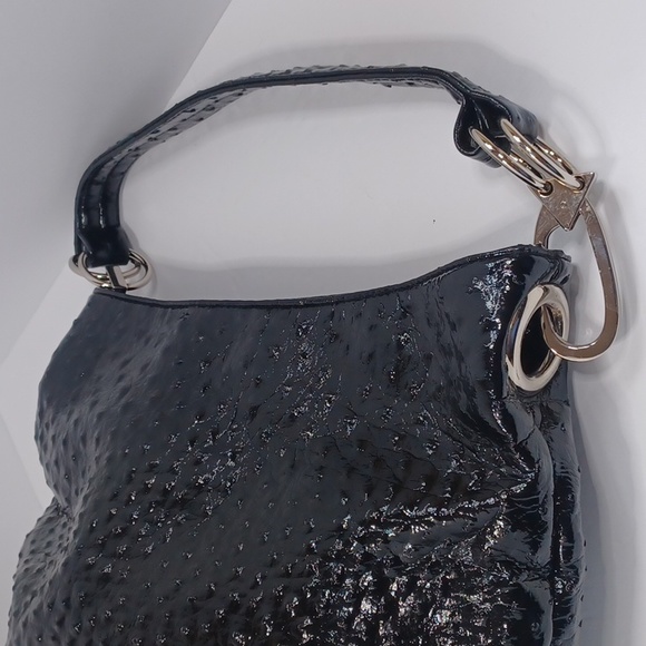 Braciano black patent faux leather with texture 12"×5" like new! - Picture 3 of 5